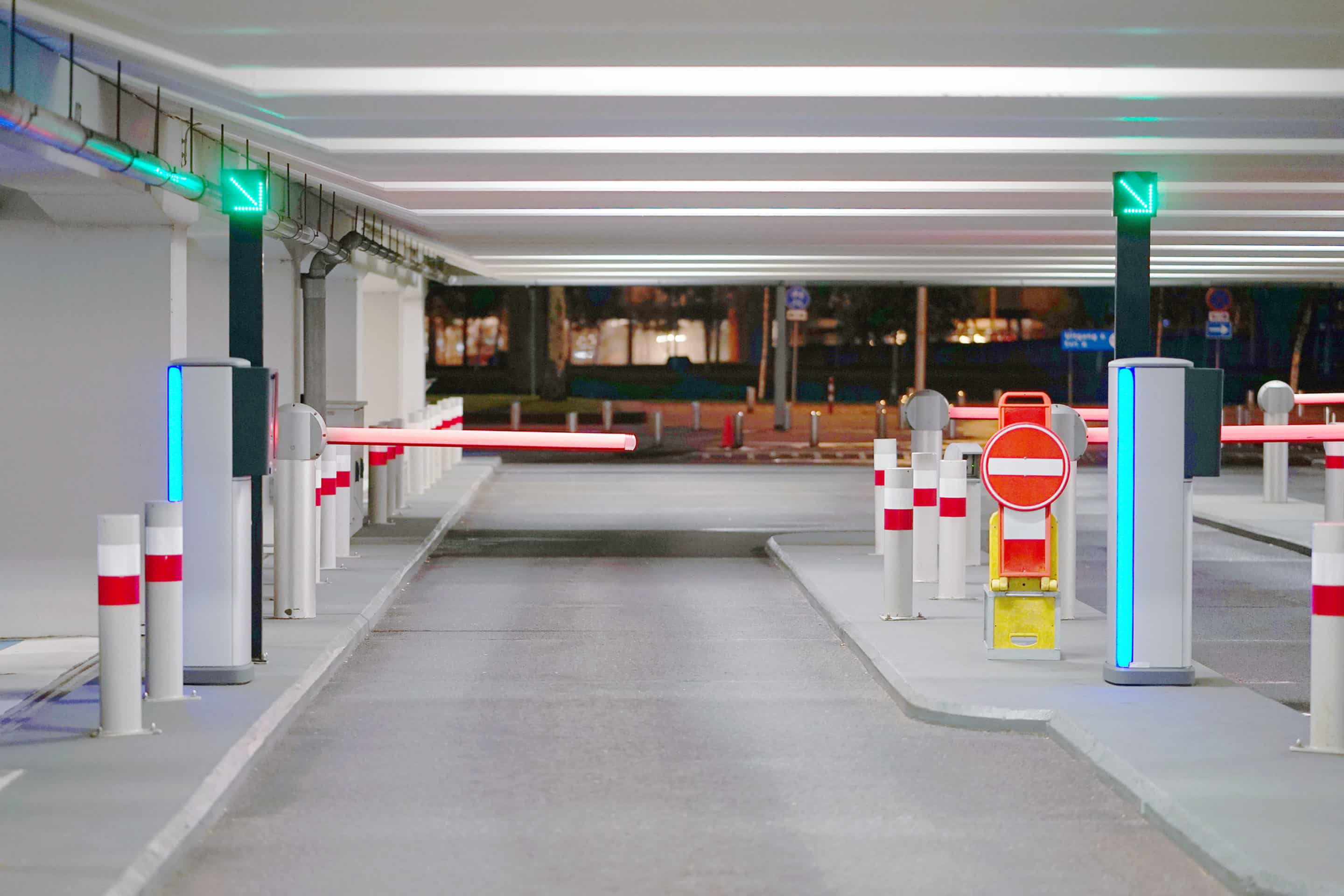 Exit from underground parking Barriers scaled