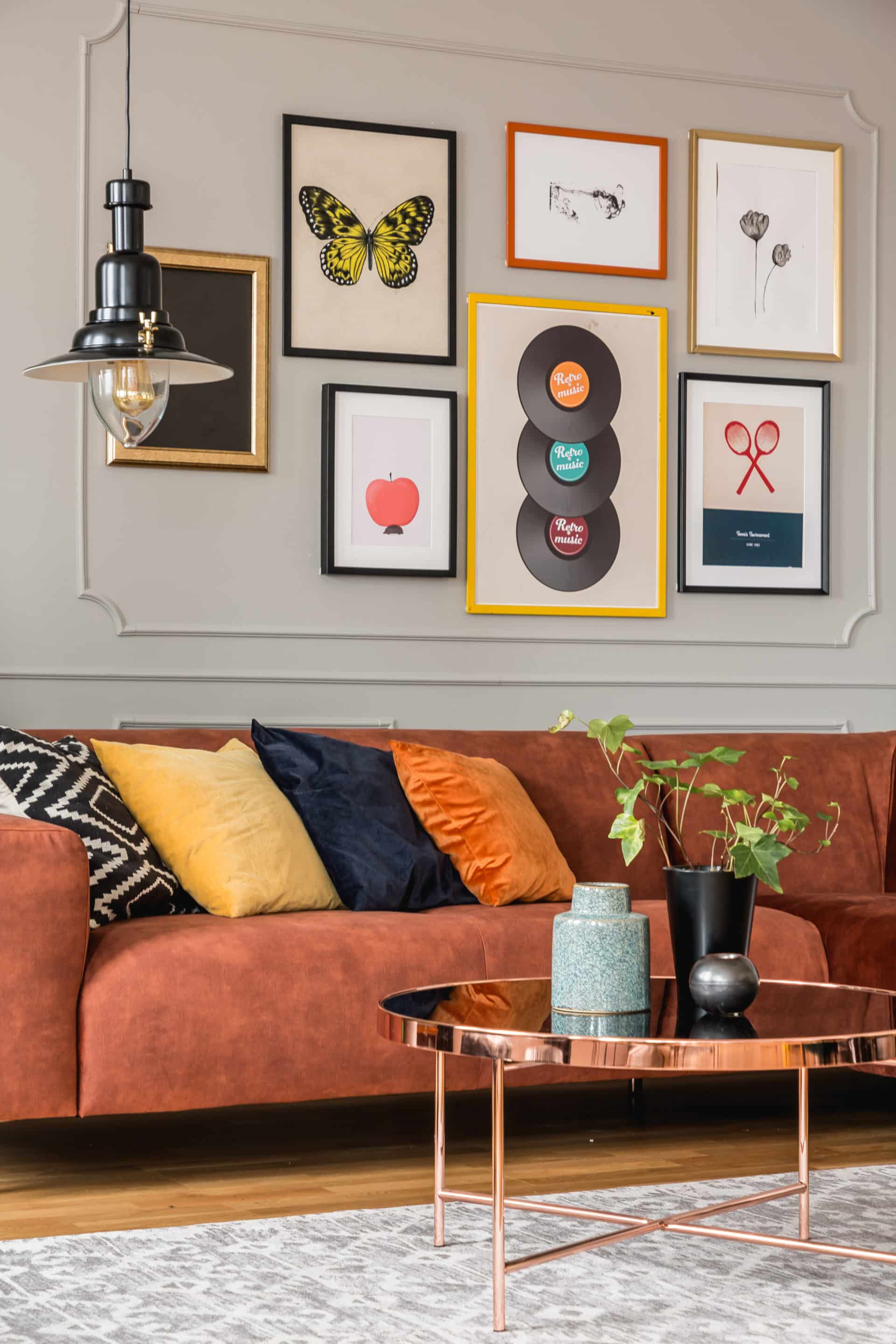 Modern scandinavian apartment with trendy furniture, real photo Modern scandinavian apartment with trendy furniture, real photo