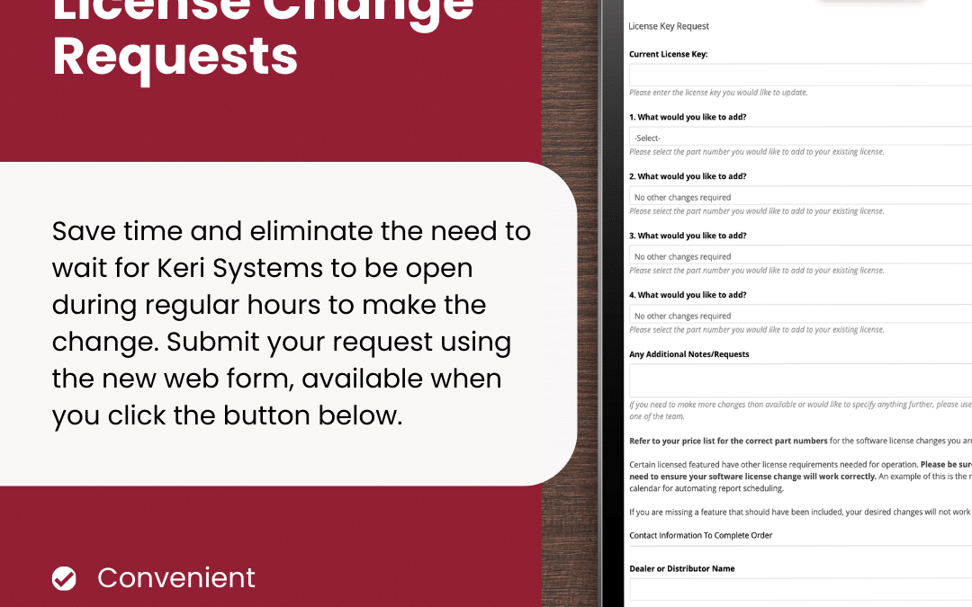 NEW: License Change Request